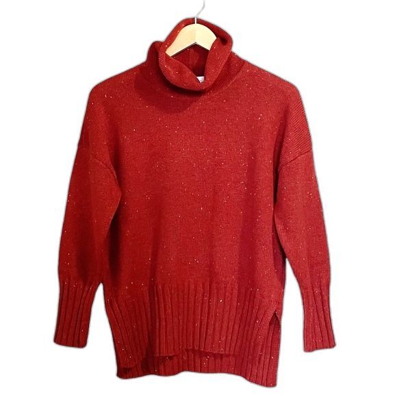 Free Assembly Sweater Roll Neck Rust Fleck Speckled Cozy Pullover Womens Size XS - Picture 1 of 8